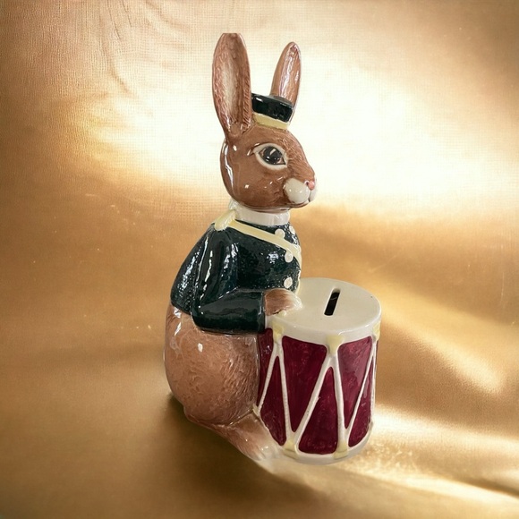 1967 Royal Doulton Bunnykins Charming Brown and Red Drummer Bunny Figurine - Picture 5 of 15